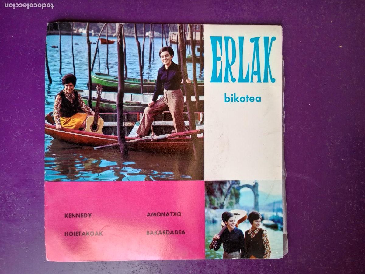 Discos de vinilo: Erlak &lrm;&ndash; Bikotea - KENNEDY +3 - EP CINSA 1969 - POP FOLK VASCO EUSKERA EUSKADI
