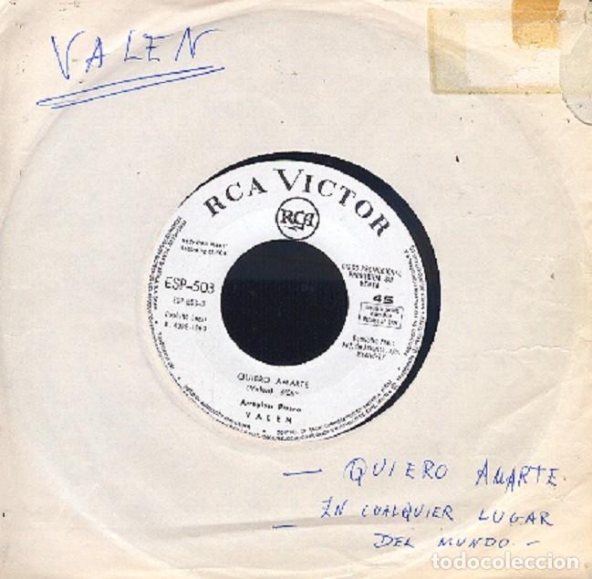Discos de vinilo: Valen &ndash; Quiero amarte; En cualquier lugar del mundo &ndash; RCA 503 (PROMO) &ndash; 1969