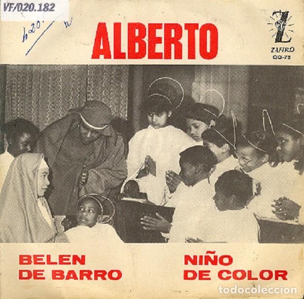Discos de vinilo: Alberto &ndash; Bel&eacute;n de barro; Ni&ntilde;o de color &ndash; ZAFIRO OO-75 (PROMO) &ndash; 1964