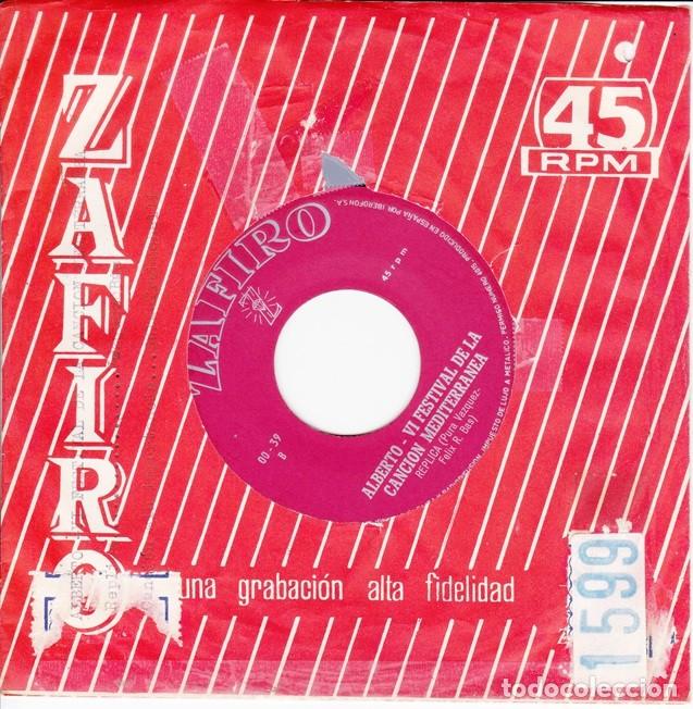 Discos de vinilo: Alberto &ndash; R&eacute;plica; Canci&oacute;n sin importancia &ndash; ZAFIRO OO-39 &ndash; 1964