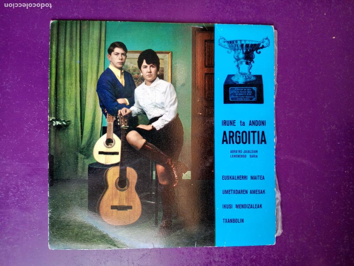 Discos de vinilo: Irune Ta Andoni Argoitia &lrm;&ndash; Euskalherri Maitea - EP CINSA 1968 - POP FOLK VASCO EUSKERA EUSKADI