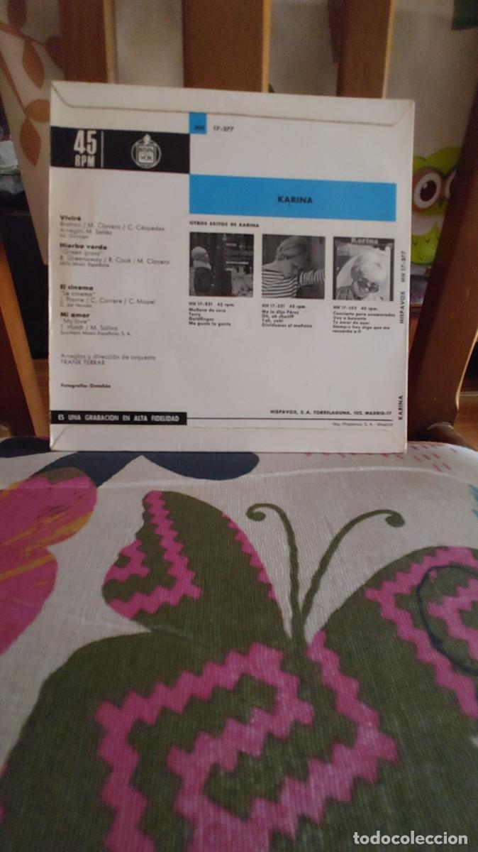 Discos de vinilo: KARINA-EP VIVIRE +3-1966 - Foto 2