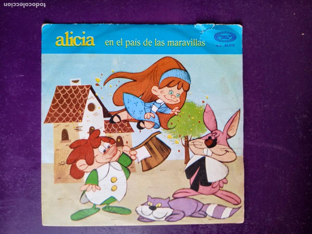 Discos de vinilo: ALICIA E EL PAIS DE LAS MARAVILLAS - Sg MOVIEPLAY 1971 CUENTO INFANTIL, JULIO SEIJAS, ANA M&ordf; CEBRIAN