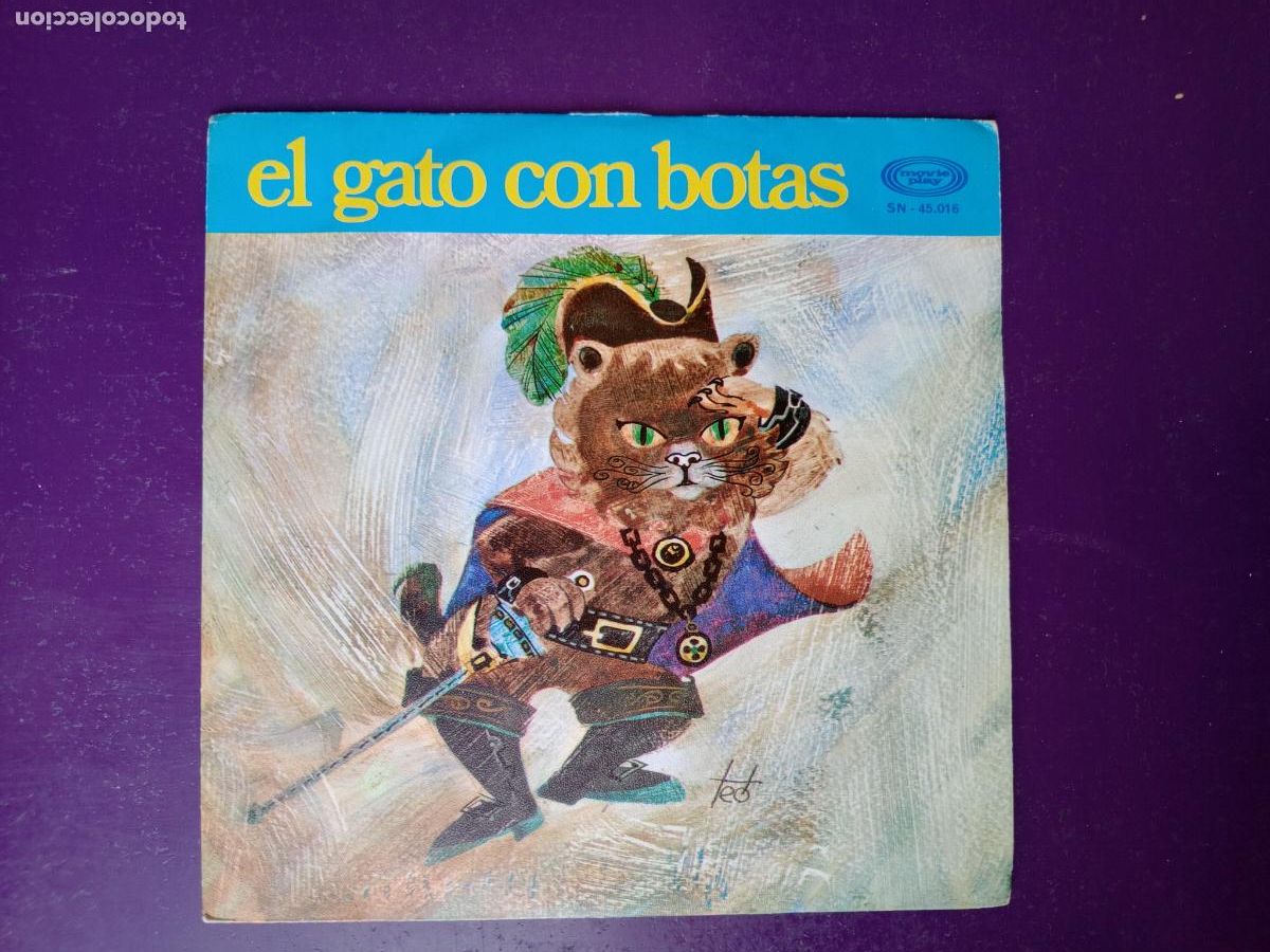 Discos de vinilo: EL GATO CON BOTAS - Sg MOVIEPLAY 1971 CUENTO INFANTIL,