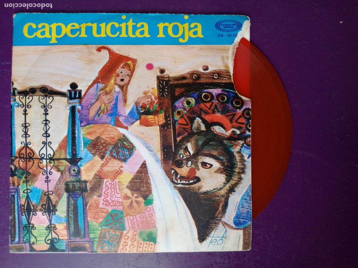 Discos de vinilo: CAPERUCITA ROJA - Sg MOVIEPLAY 1971 CUENTO INFANTIL, PEQUE&Ntilde;O ROTO EN LA ESQUINA , VER FOTO