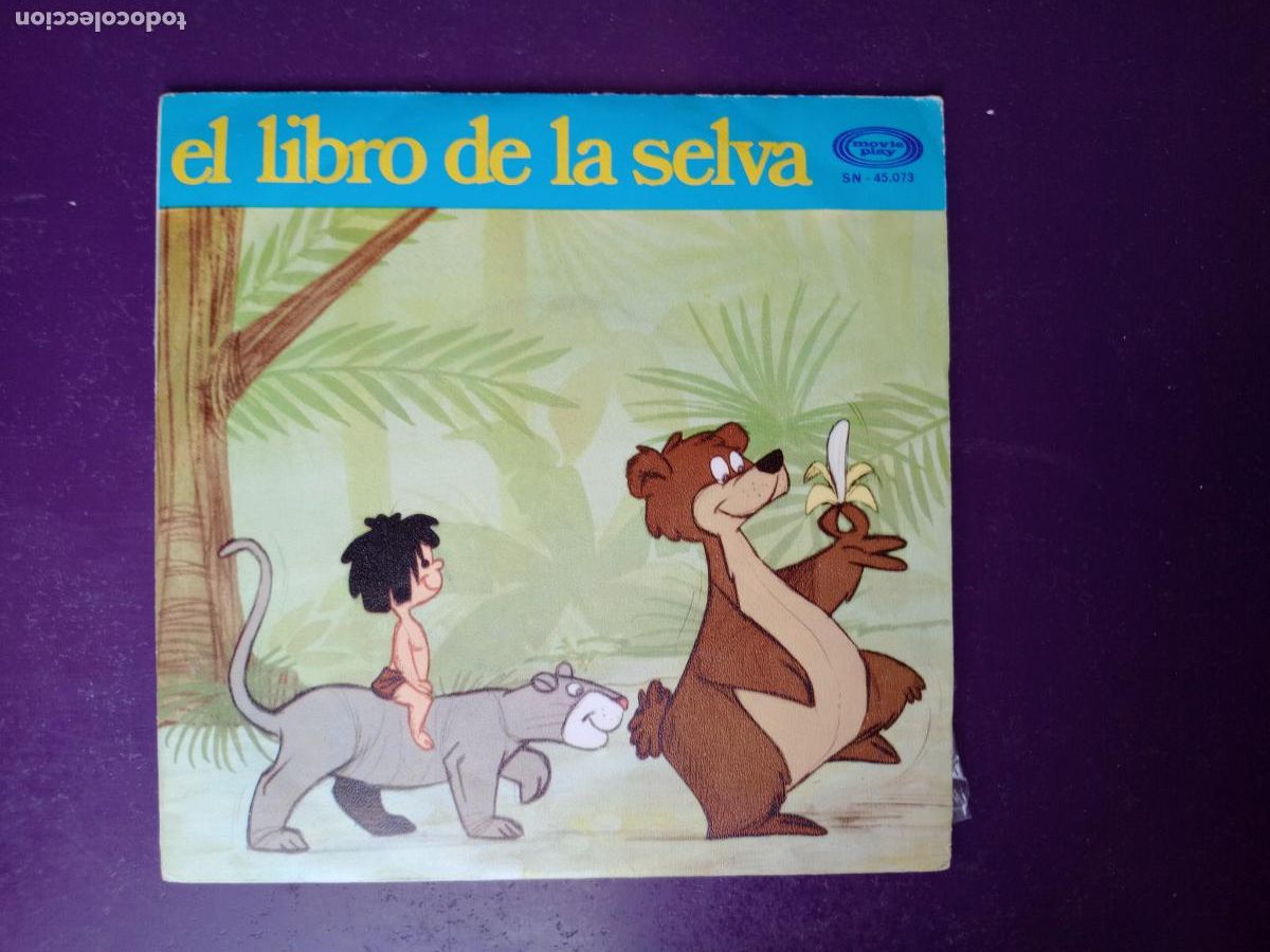 Discos de vinilo: EL LIBRO DE LA SELVA - Sg MOVIEPLAY 1971 CUENTO INFANTIL, OSCAR PADRON, JULIO SEIJAS, CONCHA GIL