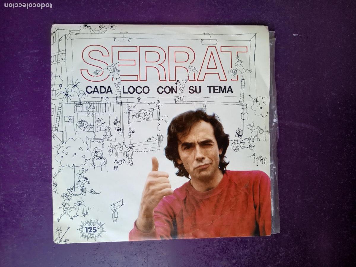 Discos de vinilo: Joan Manuel Serrat &ndash; Cada Loco Con Su Tema - Sg ARIOLA 1983 PROMO - DIRIA Q SIN ESTRENAR