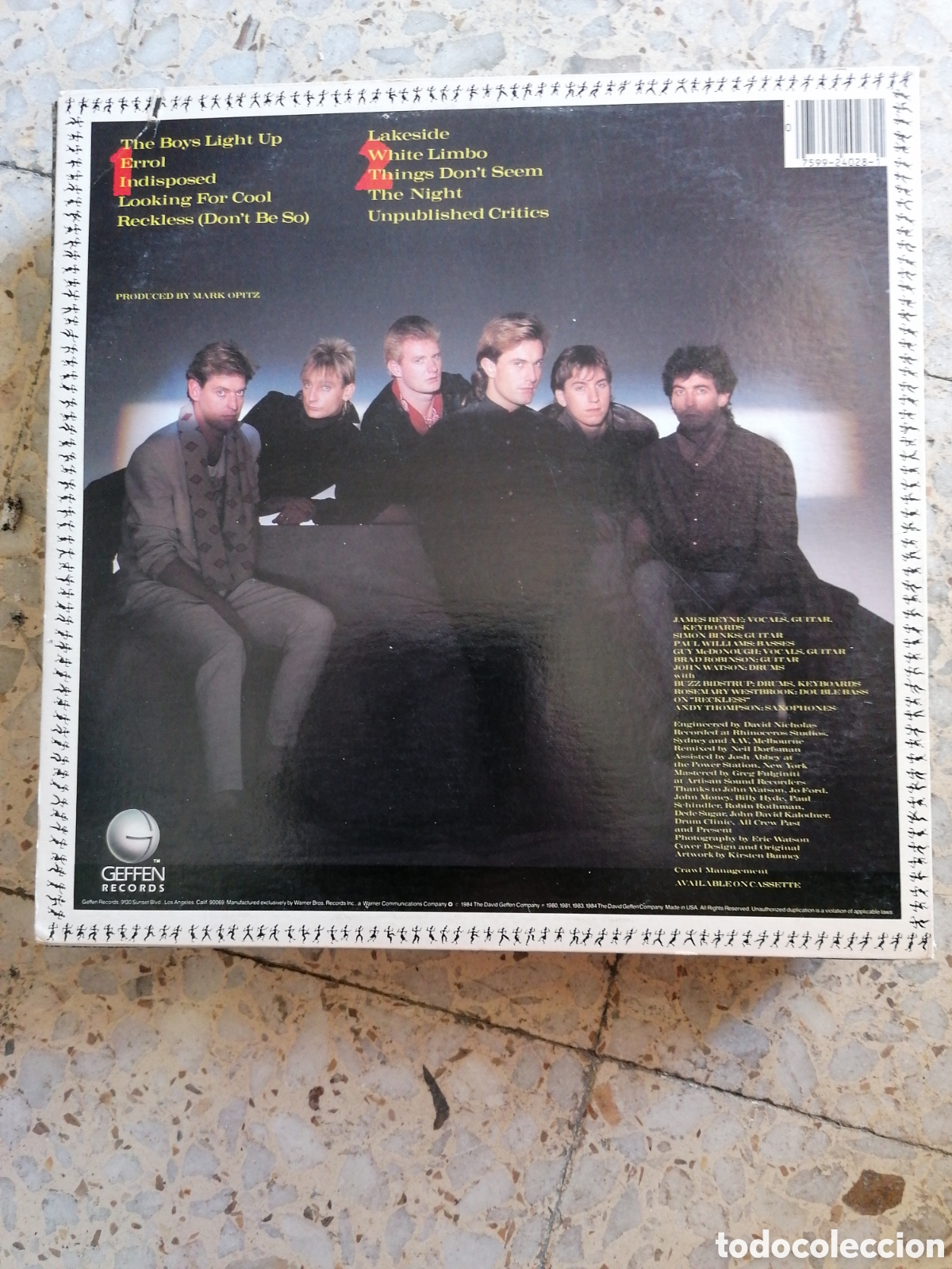 Discos de vinilo: LP AUSTRALIAN CRAWL SEMANTICS 1984 USA INSERT EX - Foto 2