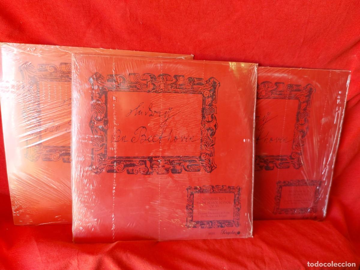 Discos de vinilo: 4 LP BEETHOVEN ,, ( 3 DE LOS DISCOS EST&Aacute; PRECINTADO ) -- CAJA N.&ordm; 5 - LP