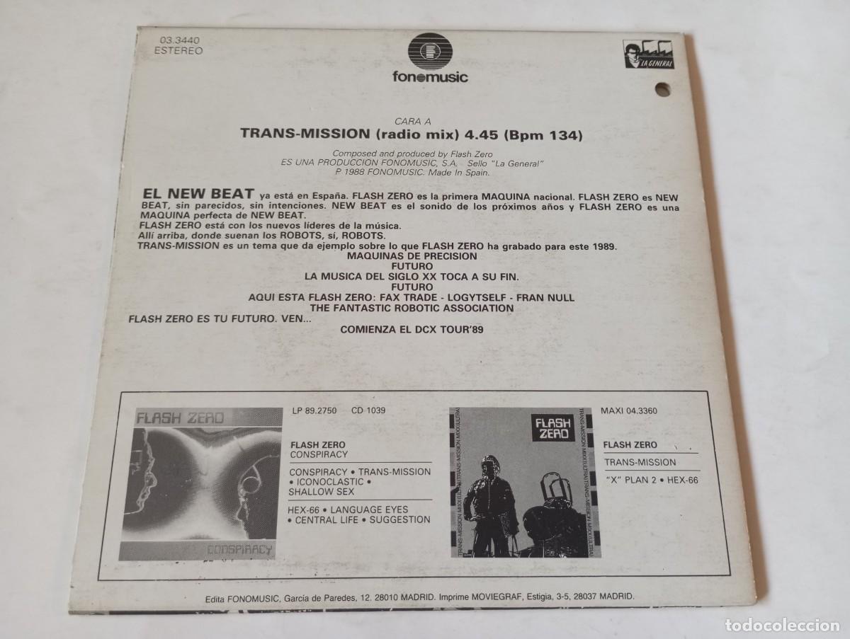 Discos de vinilo: Flash Zero &ndash; Trans-Mission - 1989 - SINGLE - Foto 2