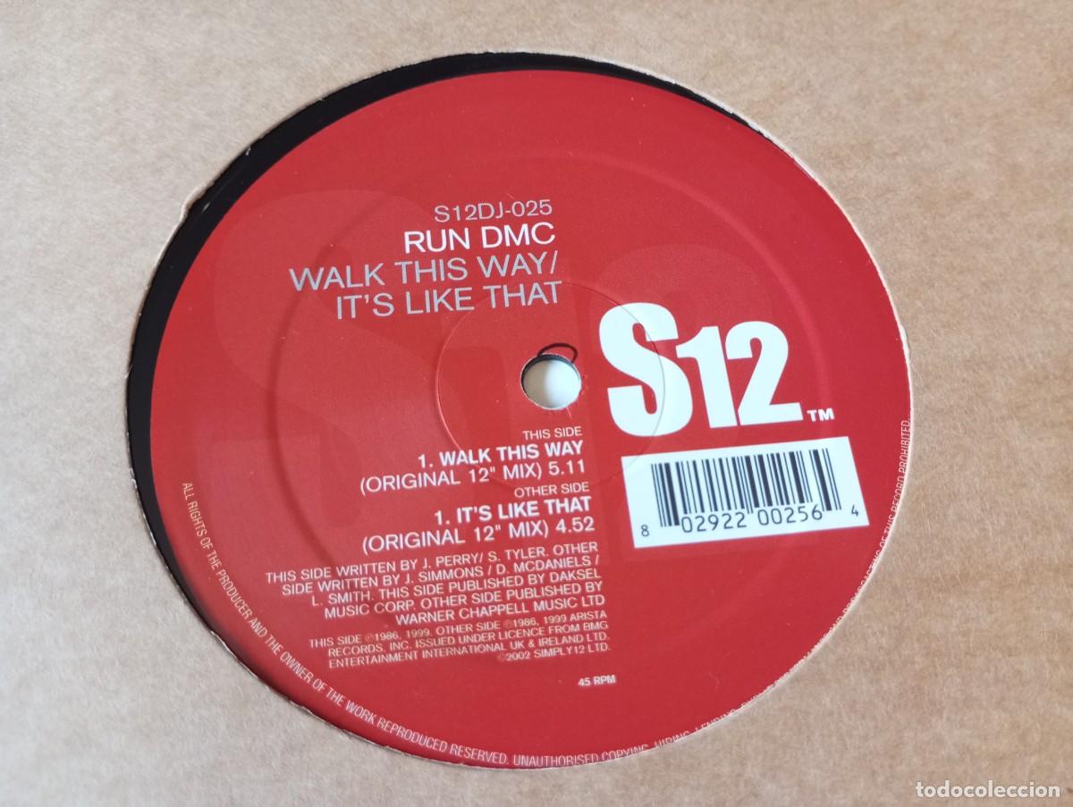 Discos de vinilo: Run DMC &ndash; Walk This Way / It's Like That - 2002