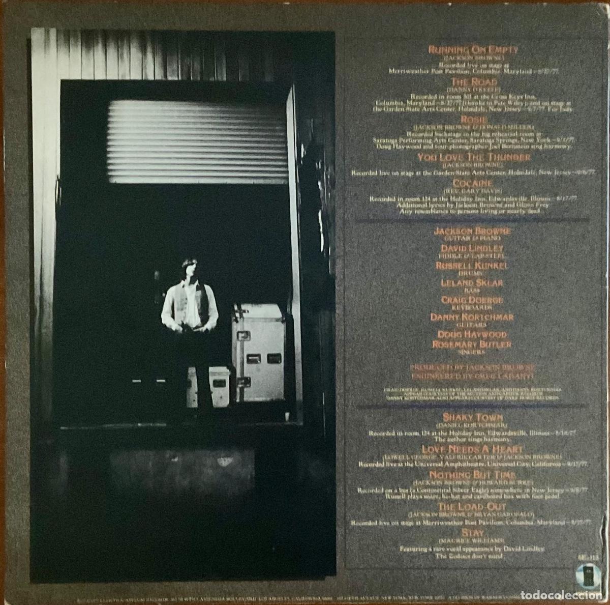 Discos de vinilo: JACKSON BROWNE - RUNNING ON EMPTY - Foto 2