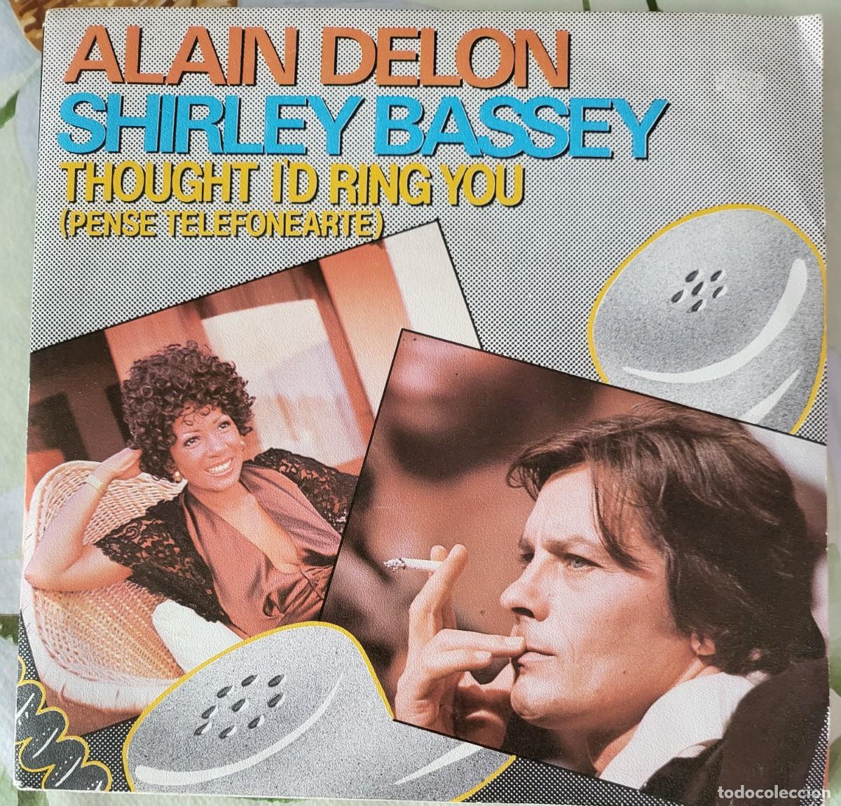 Discos de vinilo: Alain Delon / Shirley Bassey single sello Zafiro editado en Espa&ntilde;a a&ntilde;o 1983 promocional...