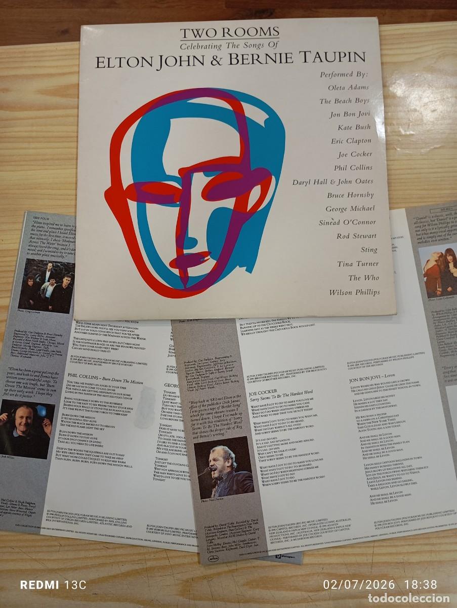 Discos de vinilo: Doble Lp - Two Rooms: Celebrating The Songs Of Elton John & Bernie Taupin Edicion Espa&ntilde;ola 1991