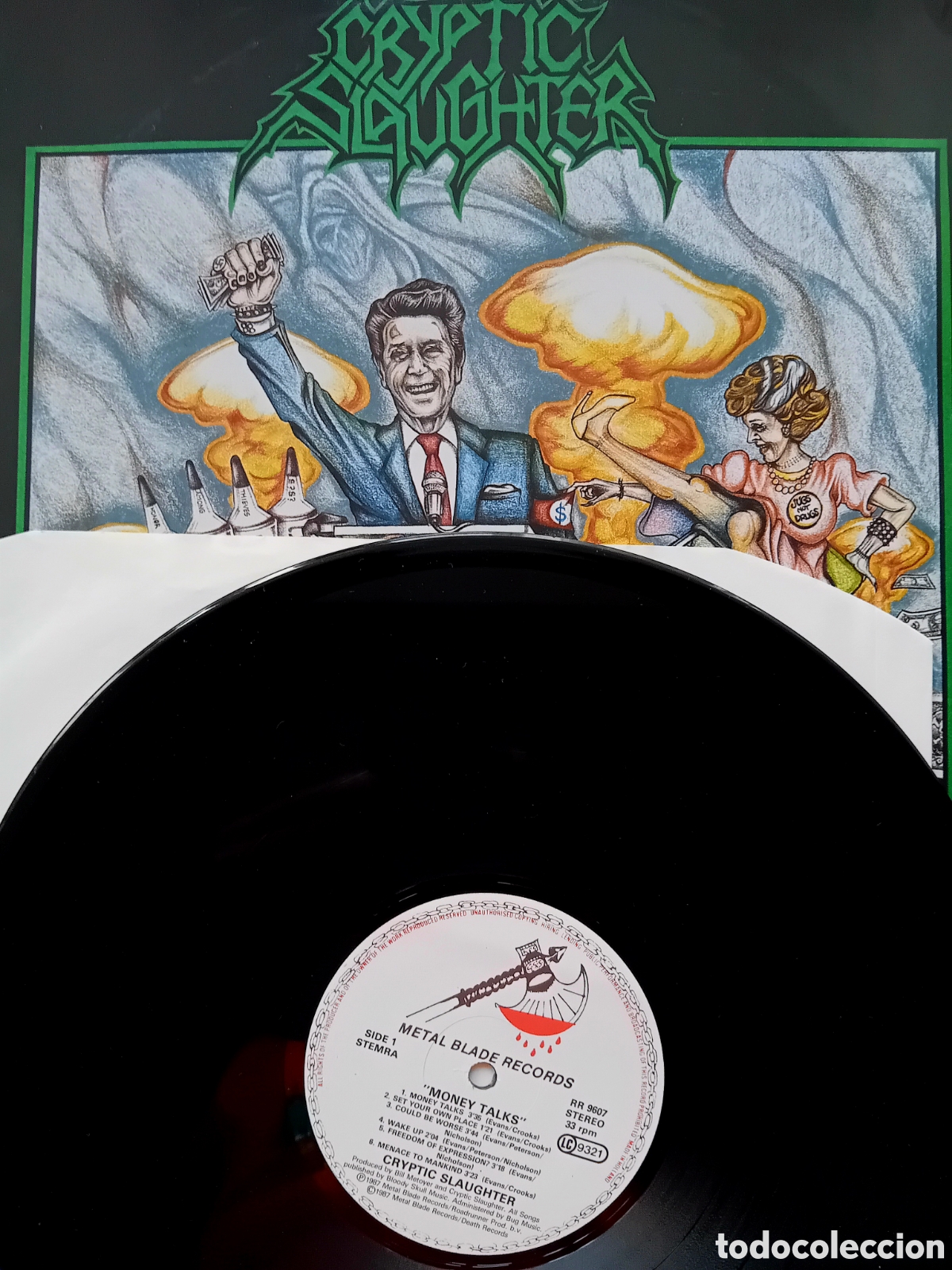Discos de vinilo: CRYPTIC SLAUGHTER. MONEY TALKS. 1987 - Foto 4