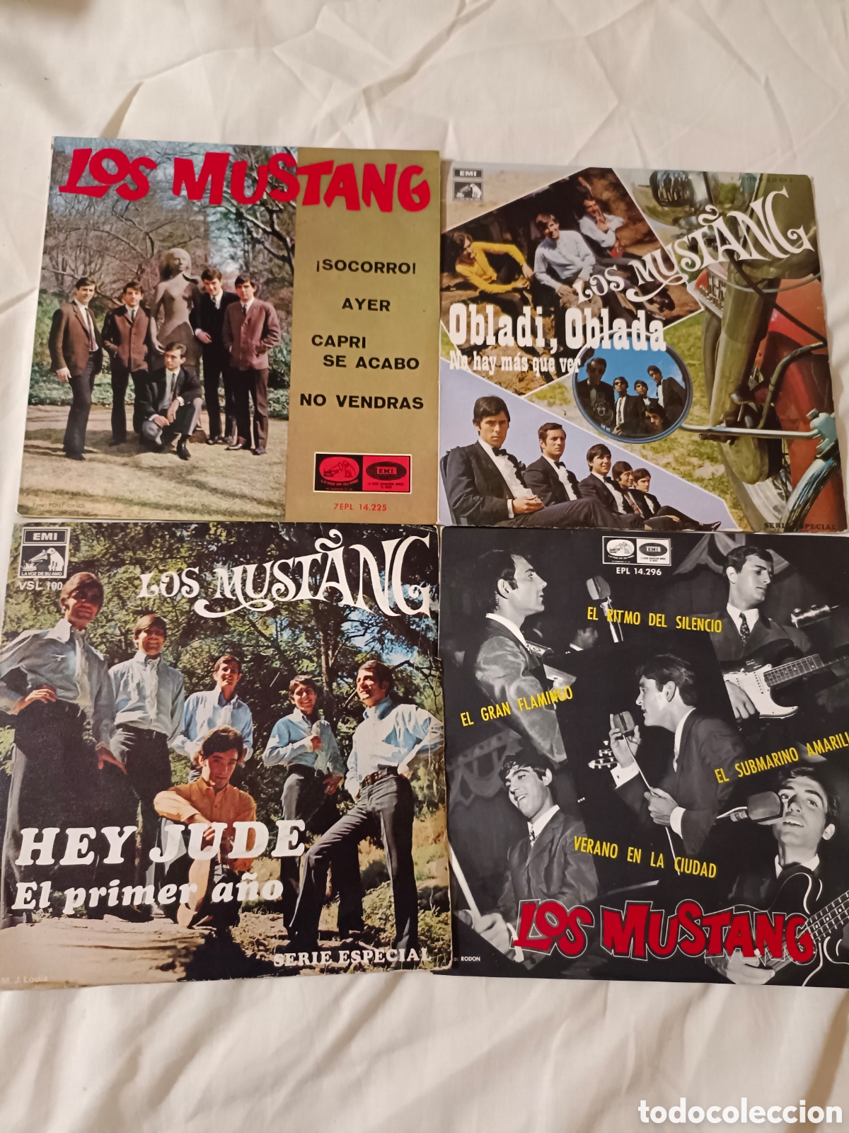 Discos de vinilo: LOS MUSTANG(BEATLES) LOTE 14 SINGLE/EP VINILO