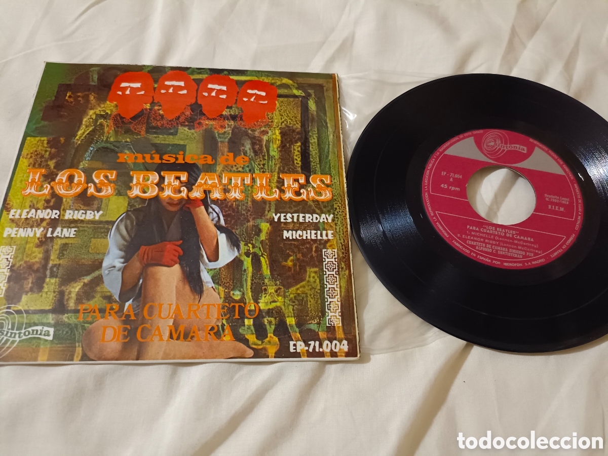 Discos de vinilo: MUSICA DE LOS BEATLES,CUARTETO DE CAMARA ALFONSO SANTISTEBAN EP VINILO
