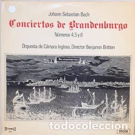 Discos de vinil: Conciertos de Brandeburgo, N&ordm;s. 2, 4 y 5 - J. S. Bach. Orquesta de Camara Inglesa, dir.: Benjamin Br