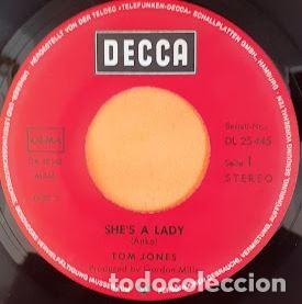 Discos de vinilo: Shes a Lady / My Way - Tom Jones - Foto 3