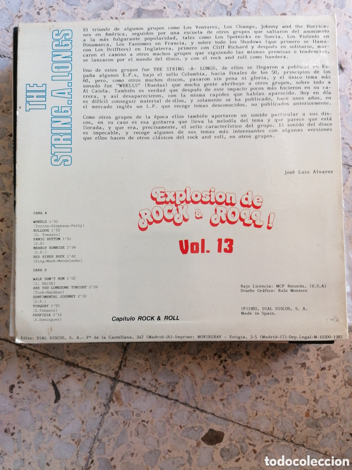 Discos de vinilo: LP THE STRING A LONGS VOL 13 EXPLOSION DE RONCK & ROLL 1982 ESPA&Ntilde;A - Foto 2