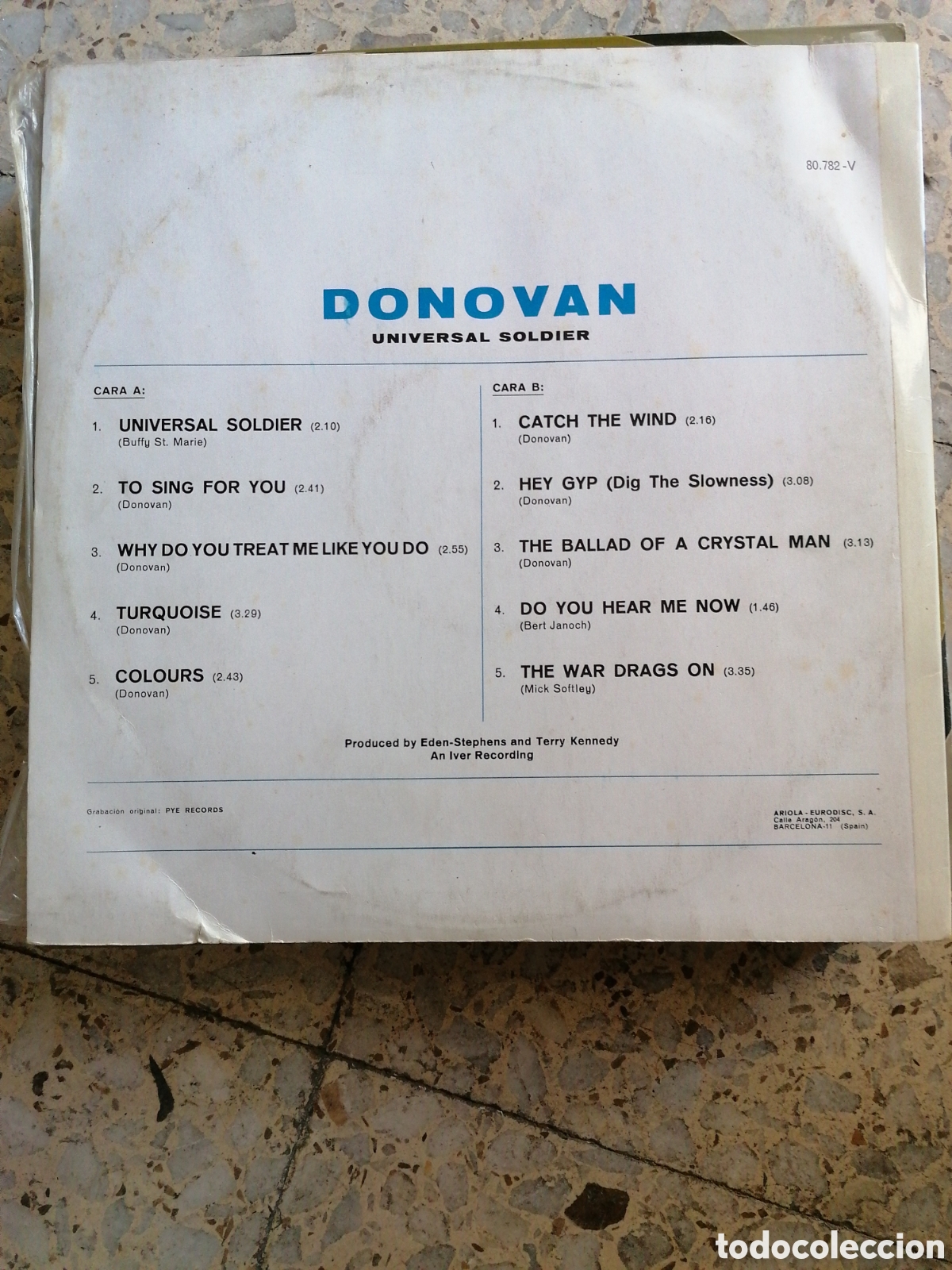 Discos de vinilo: LP DONOVAN UNIVERSAL SOLDIER 1971 ESPA&Ntilde;A EX - Foto 2