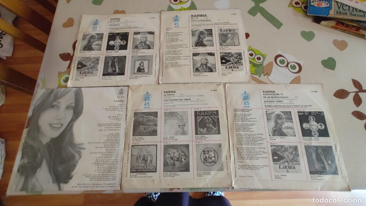 Discos de vinilo: KARINA-LOTE DE 5 SINGLES - Foto 2
