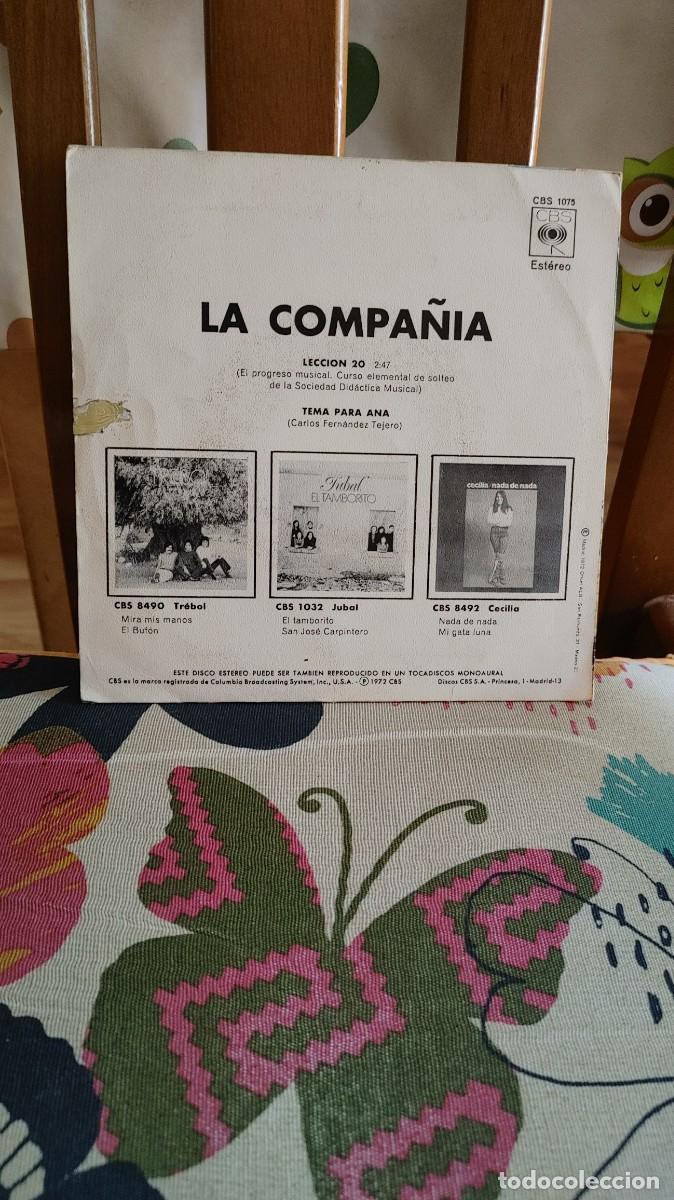 Discos de vinilo: LA COMPA&Ntilde;IA-SINGLE LECCION 20 - Foto 2