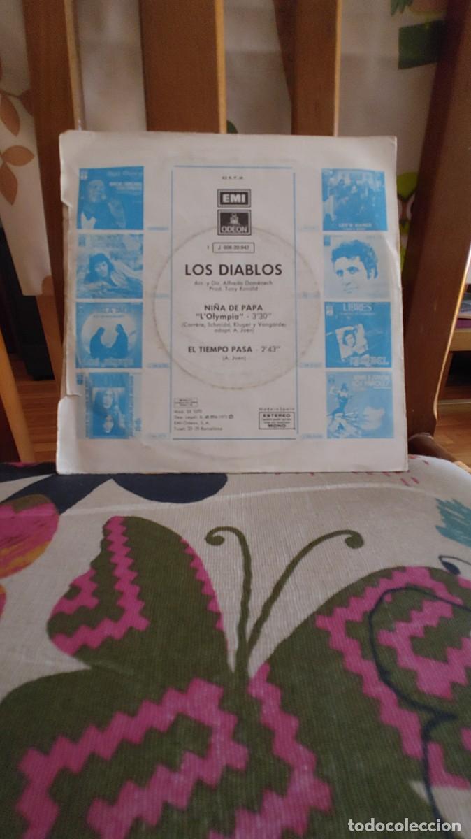 Discos de vinilo: LOS DIABLOS-SINGLE NI&Ntilde;A DE PAPA - Foto 2