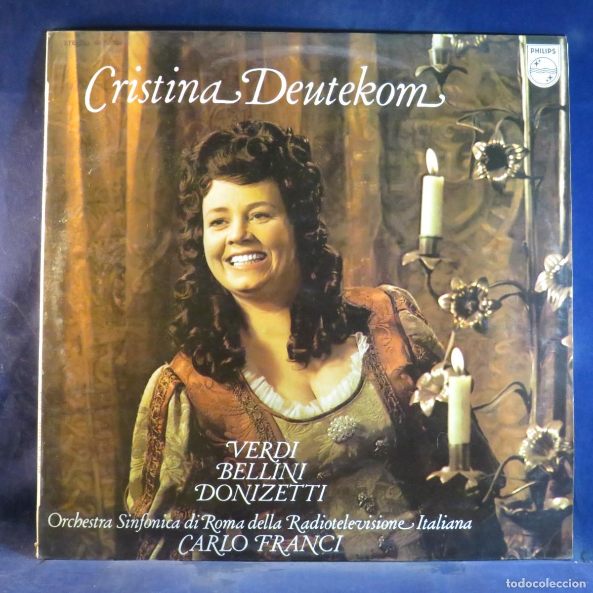 Discos de vinilo: CRISTINA DEUTEKOM / VERDI, BELLINI, DONIZETTI, ORCHESTRA SINFONICA DI ROMA &ndash; OPERA ARIAS - LP
