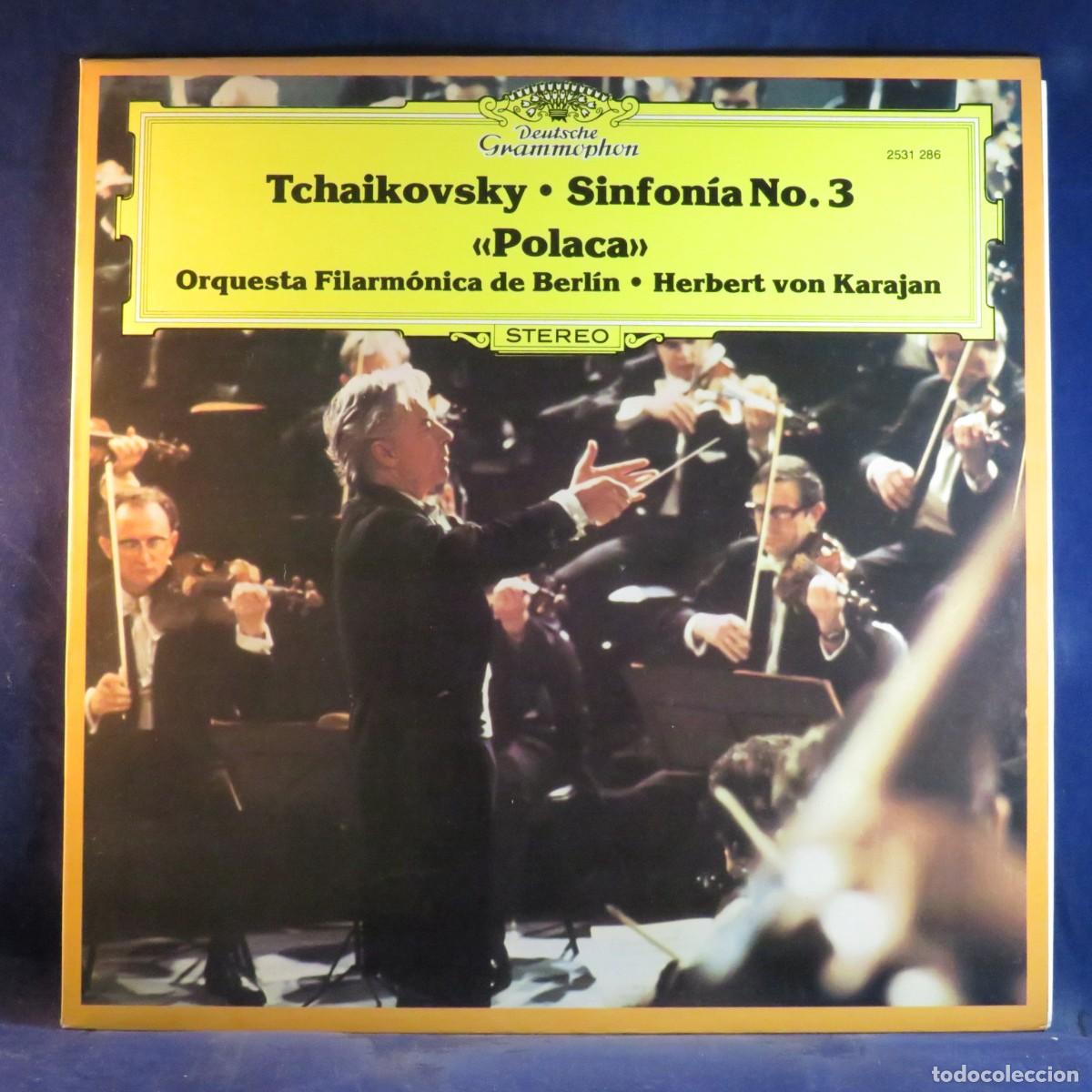 Discos de vinilo: TSCHAIKOWSKY / HERBERT VON KARAJAN / BERLINER PHILHARMONIKER &ndash; SYMPHONIE NR. 3 &raquo;POLNISCHE&laquo; - LP