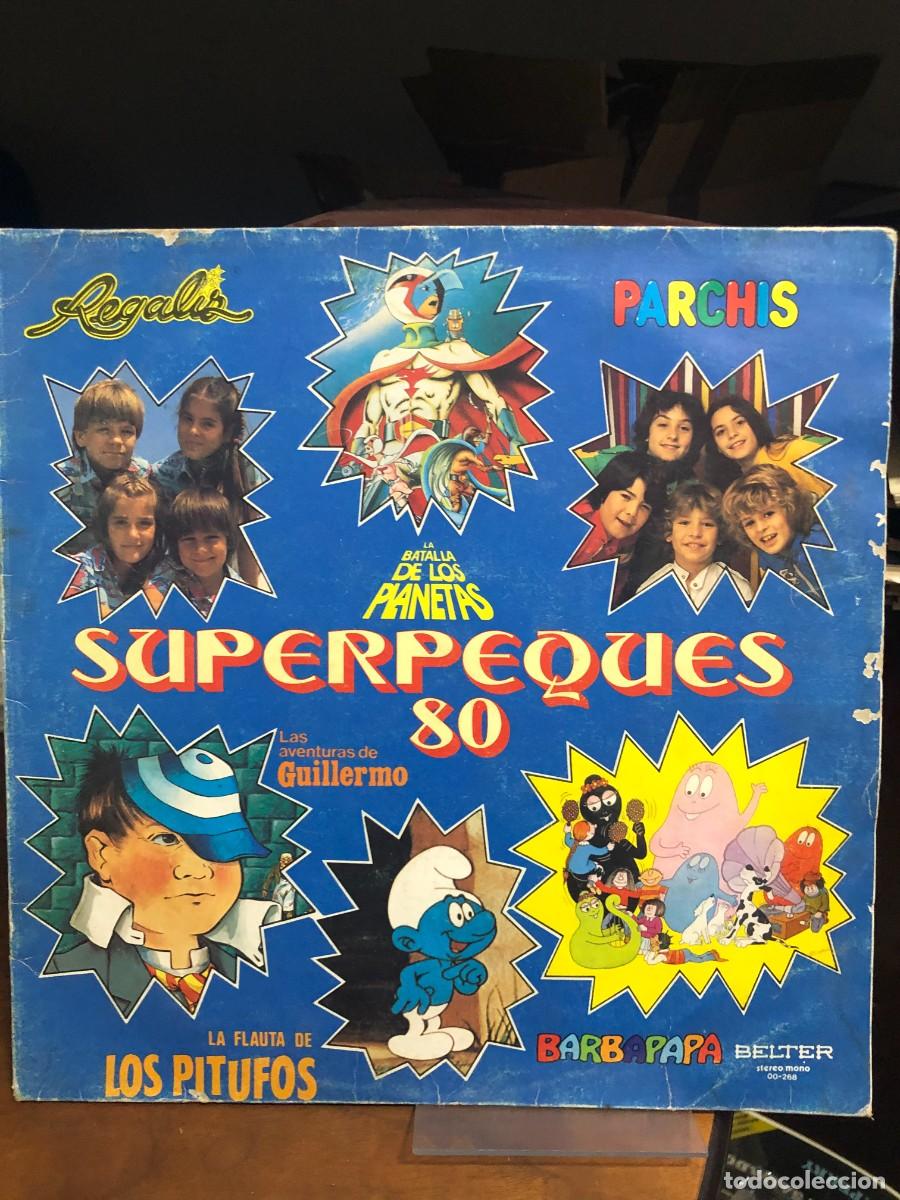 Discos de vinilo: Superpeques 80 Varios (Parch&iacute;s, Los Pitufos, Regaliz, Barbapapa...)
