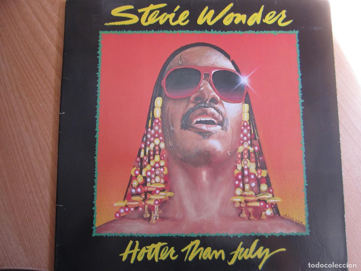 Discos de vinilo: disco vinilo stevie wonder hotter than july
