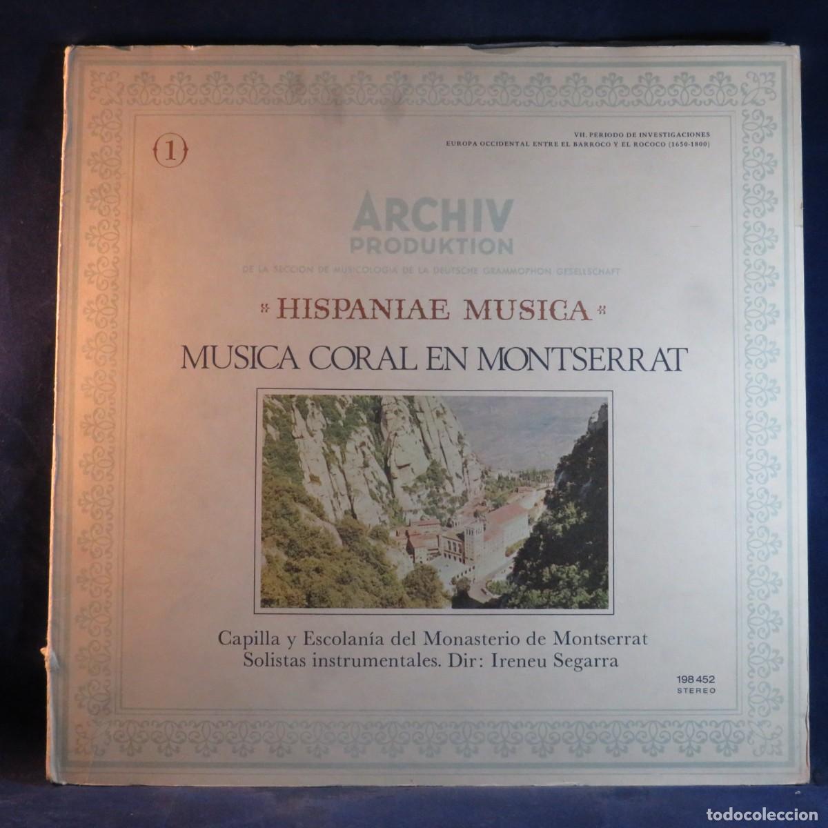 Discos de vinilo: CHOR DES KLOSTERS MONTSERRAT* &ndash; &rdquo;HISPANIAE MUSICA&rdquo; - CHORMUSIK IN MONTSERRAT - LP