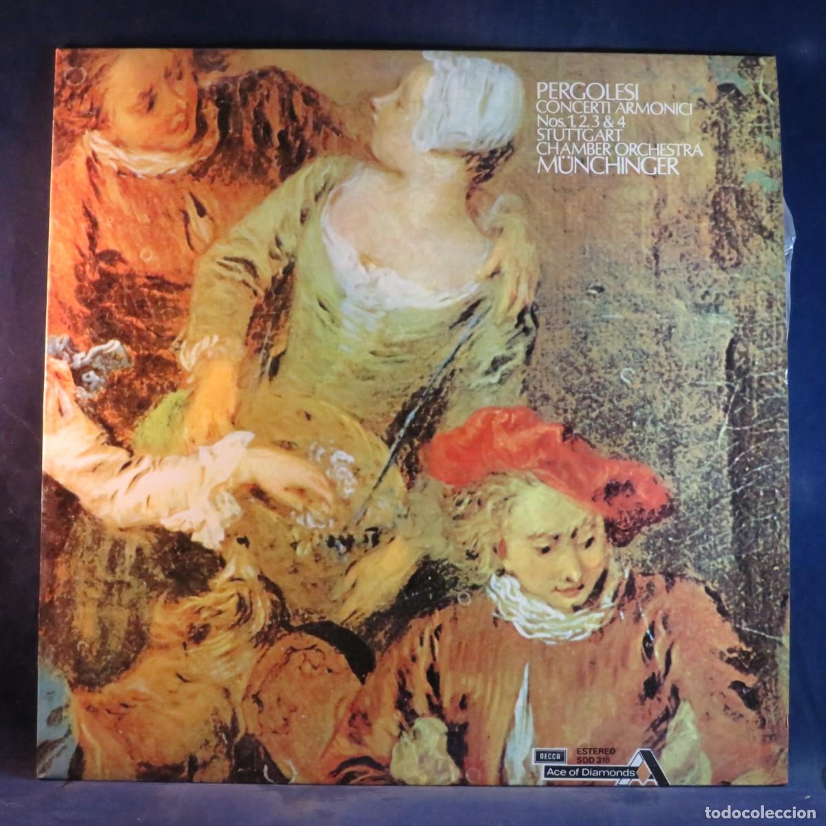 Discos de vinilo: PERGOLESI, M&Uuml;NCHINGER, STUTTGART CHAMBER ORCHESTRA &ndash; CONCERTI ARMONICI NOS. 1, 2, 3 & 4 - LP