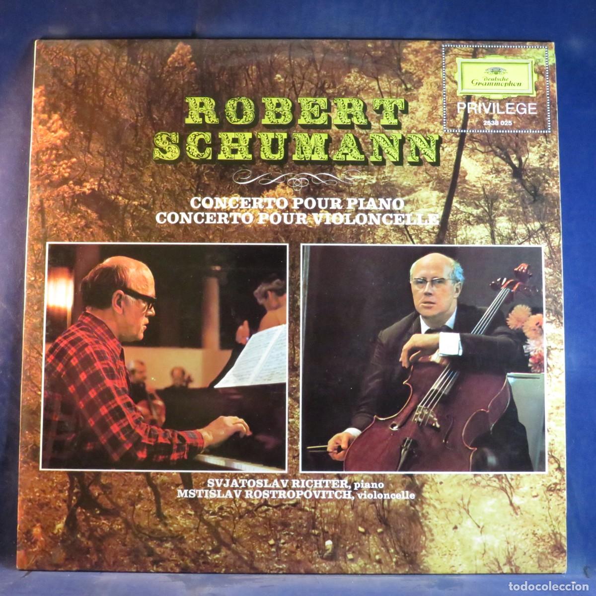 Discos de vinilo: SCHUMANN, RICHTER, ROSTROPOVICH &ndash; PIANO CONCERTO &bull; CELLO CONCERTO - LP