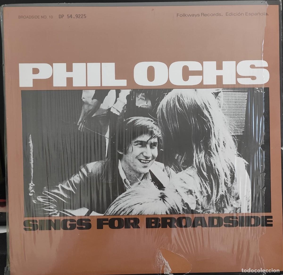 Discos de vinilo: Phil Ochs - LP Sings for Broadside (Folkways, NM) Edici&oacute;n espa&ntilde;ola