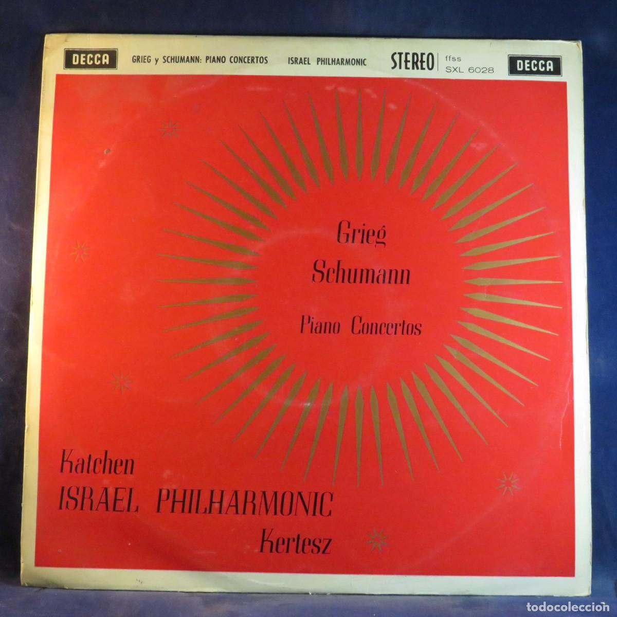 Discos de vinilo: GRIEG Y SCHUMANN / KATCHEN, ISRAEL PHILHARMONIC, KERTESZ &ndash; PIANO CONCERTOS - LP
