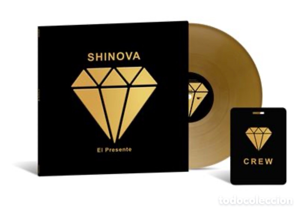 Discos de vinilo: SHINOVA LP FIRMADO EL PRESENTE VINILO DORADO POSTAL Y PASE