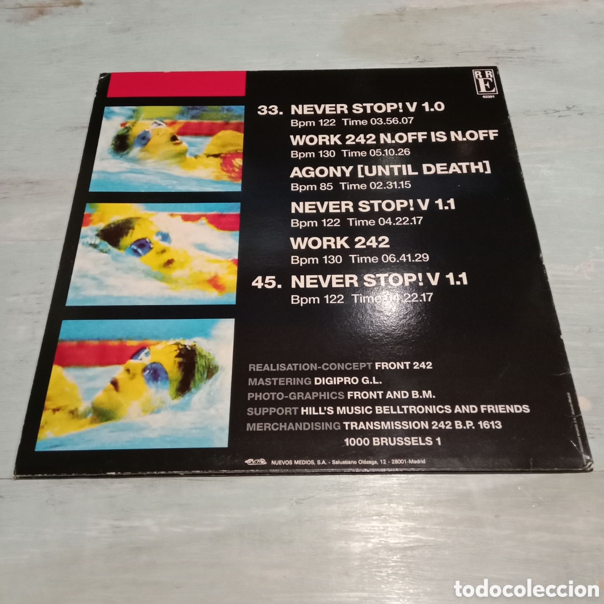 Discos de vinilo: FRONT 242 - NEVER STOP! - MAXI-SINGLE 12&rdquo; - Foto 2