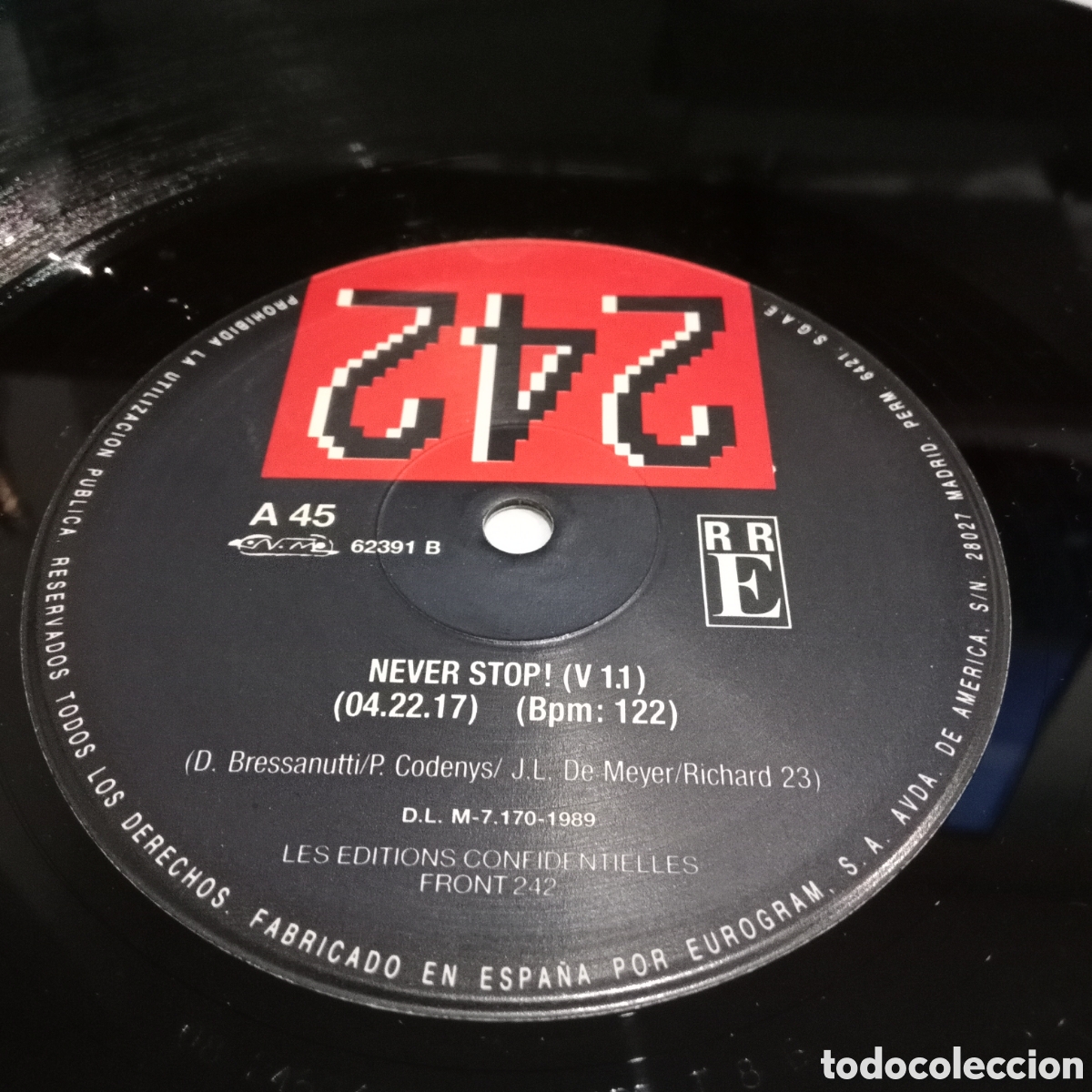 Discos de vinilo: FRONT 242 - NEVER STOP! - MAXI-SINGLE 12&rdquo; - Foto 5