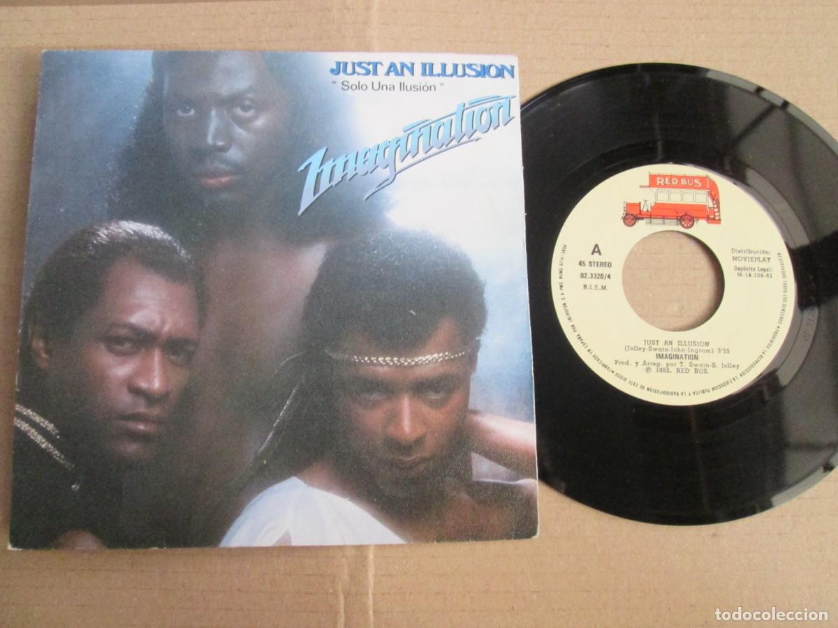 Discos de vinilo: IMAGINATION - Just an Illusion. Single, ed espa&ntilde;ola 7&rdquo; 1982. Magn&iacute;fico estado (VG+/NM)