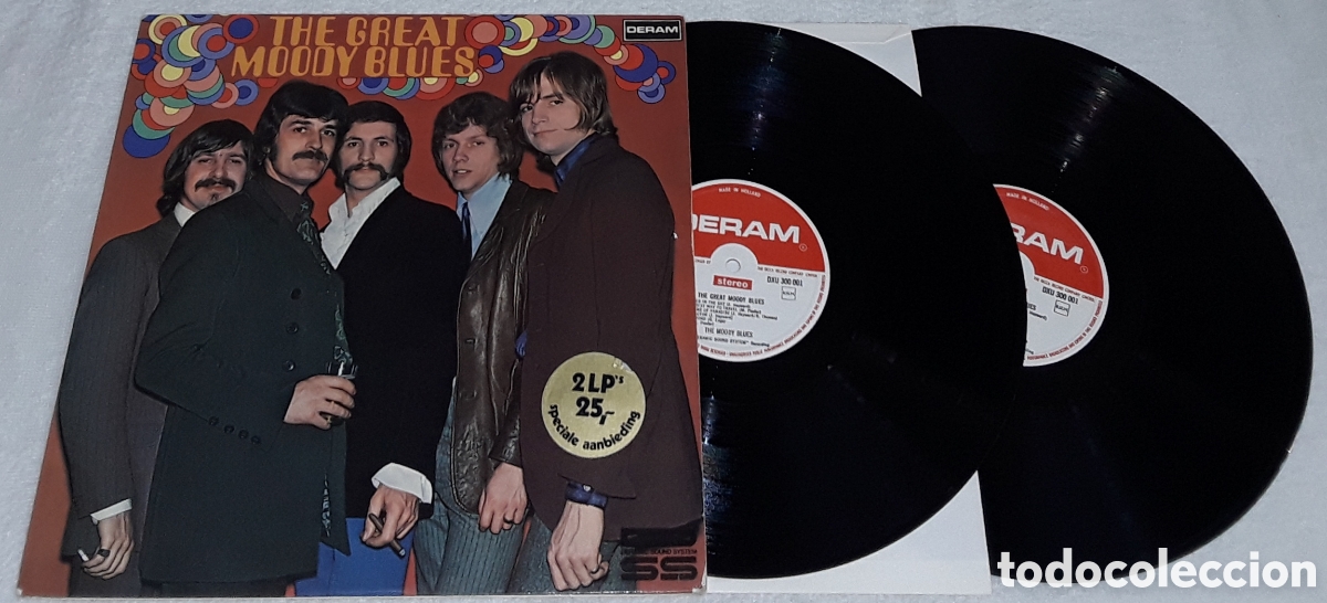 Discos de vinil: 2 LP - THE MOODY BLUES - THE GREAT MOODY BLUES - GATEFOLD - MADE IN HOLLAND