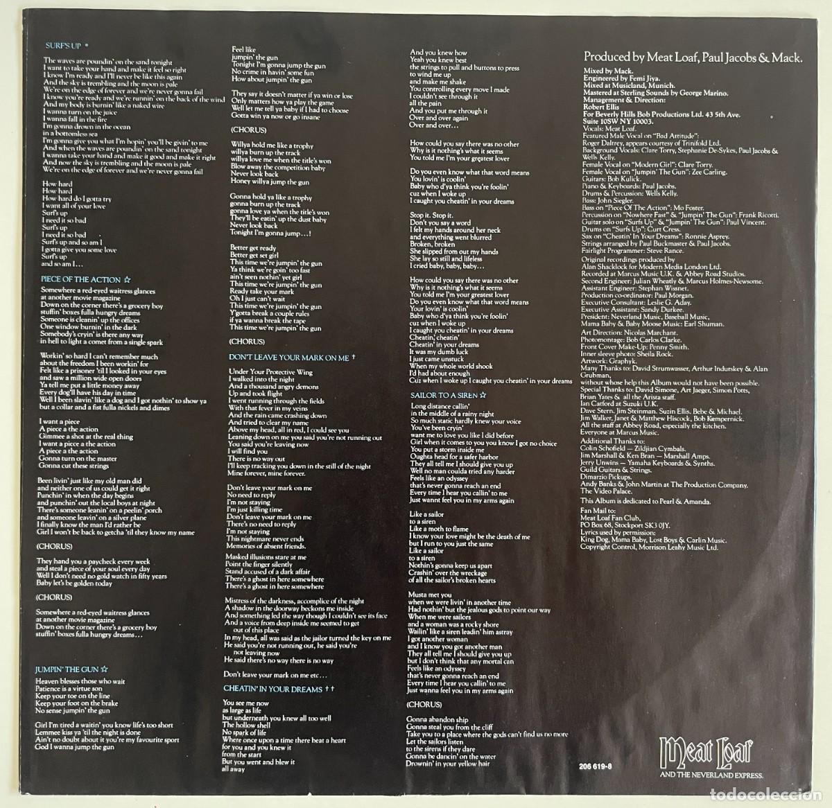 Discos de vinilo: Meat Loaf &ndash; Bad Attitude - Foto 4