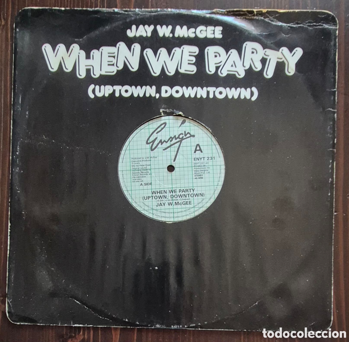 Discos de vinilo: MAXI - JAY W. McGEE - WHEN WE PARTY (UPTOWN, DOWNTOWN) 1982 INGLATERRA (DISCO)