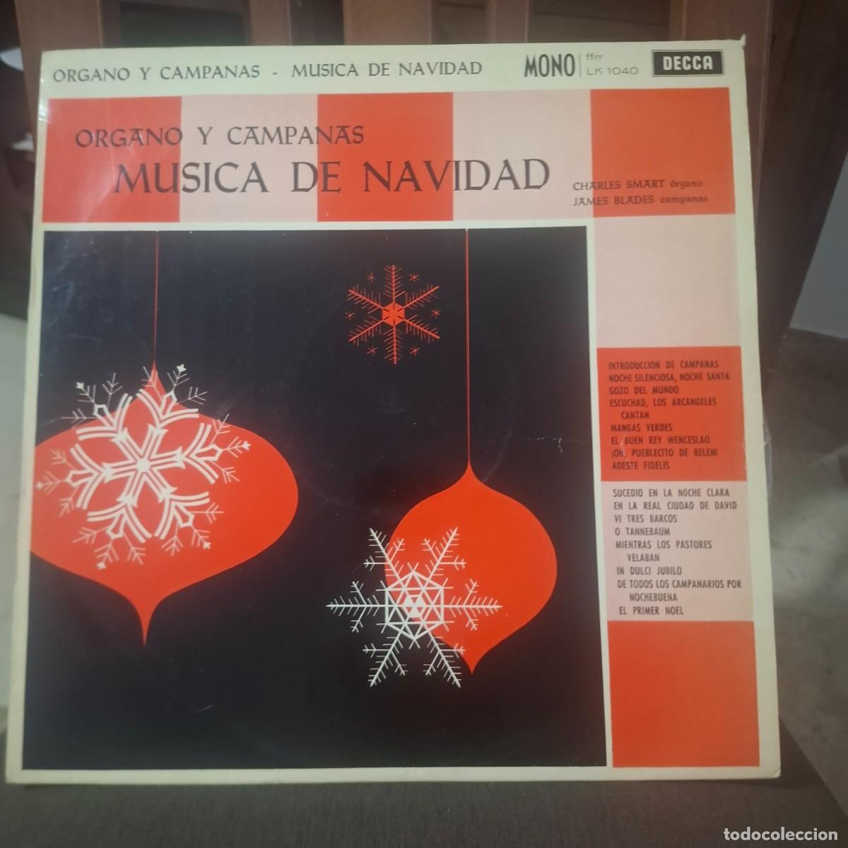 Discos de vinilo: Charles Smart, James Blades - &Aacute;lbum navide&ntilde;o de &oacute;rgano y campanas (LP, &Aacute;lbum, Mono)
