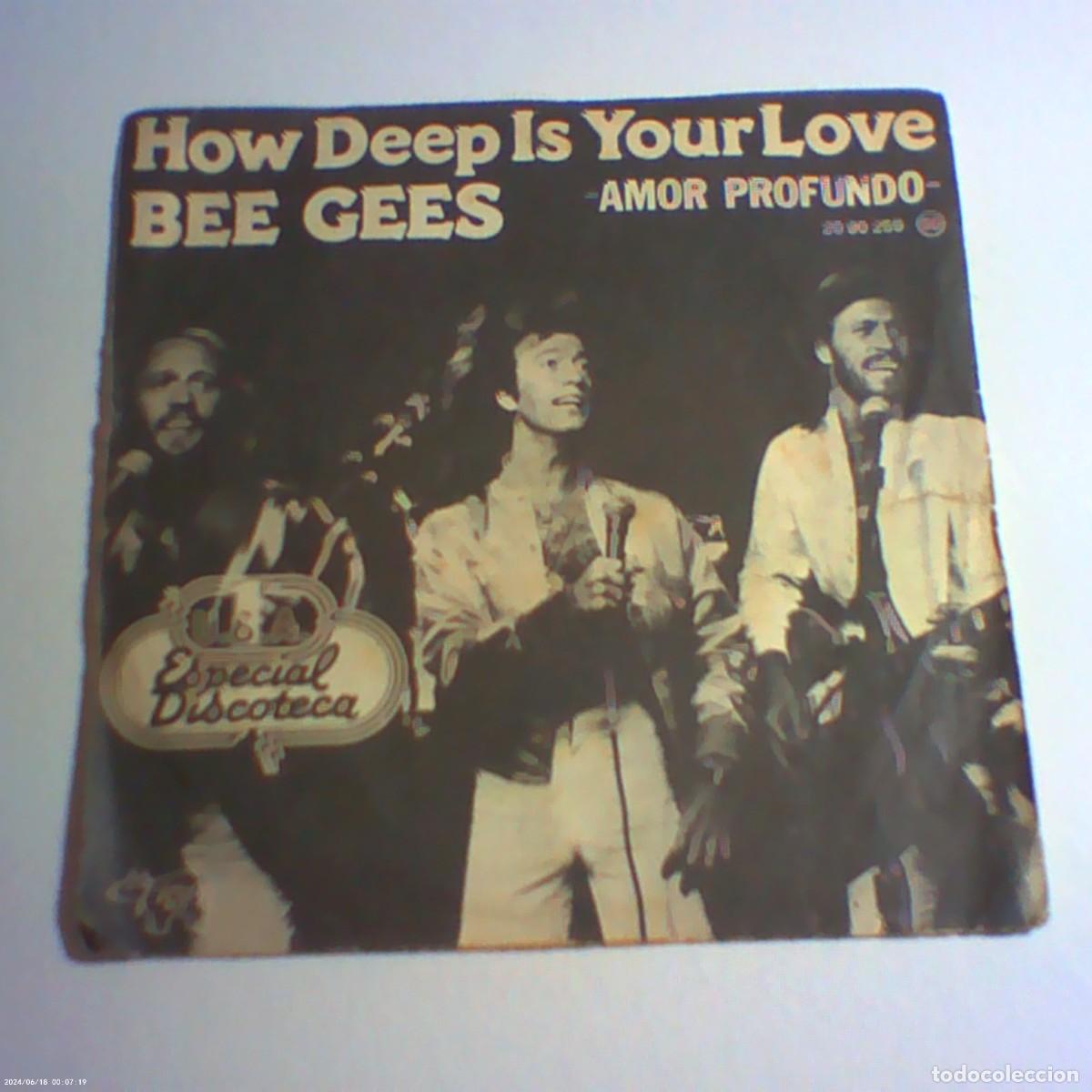 Discos de vinilo: single bee gees. how deep is your love. can't keep a good man down. rso 1977 spain (buen estado)