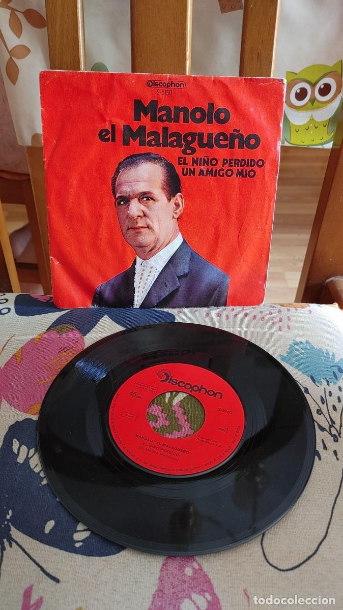 Discos de vinilo: MANOLO EL MALAGUE&Ntilde;O-SINGLE EL NI&Ntilde;O PERDIDO