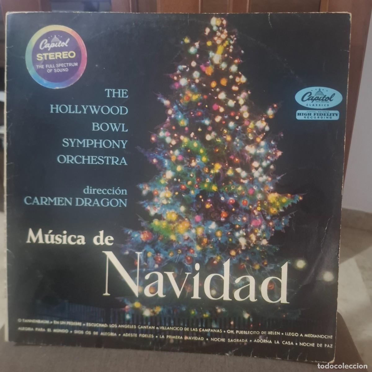 Discos de vinilo: Vinilo vintage Orq.Sinf&oacute;nica del Hollywood Bowl&rdquo;La M&uacute;sica de Navidad&rdquo;,Capitol Records/Carmen Dragon