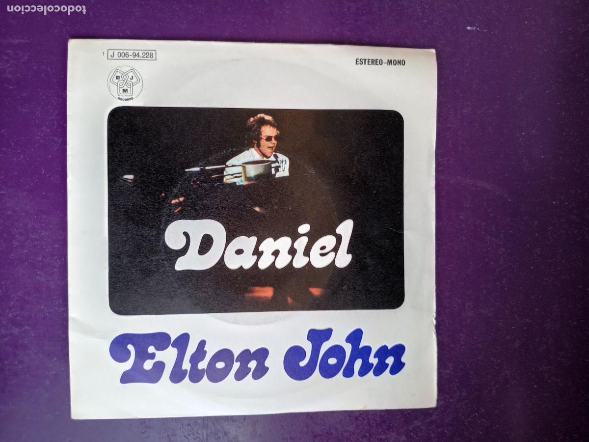Discos de vinilo: Elton John &ndash; Daniel - Sg DJM 1973 - MUY POCO USO - GLAM POP ROCK