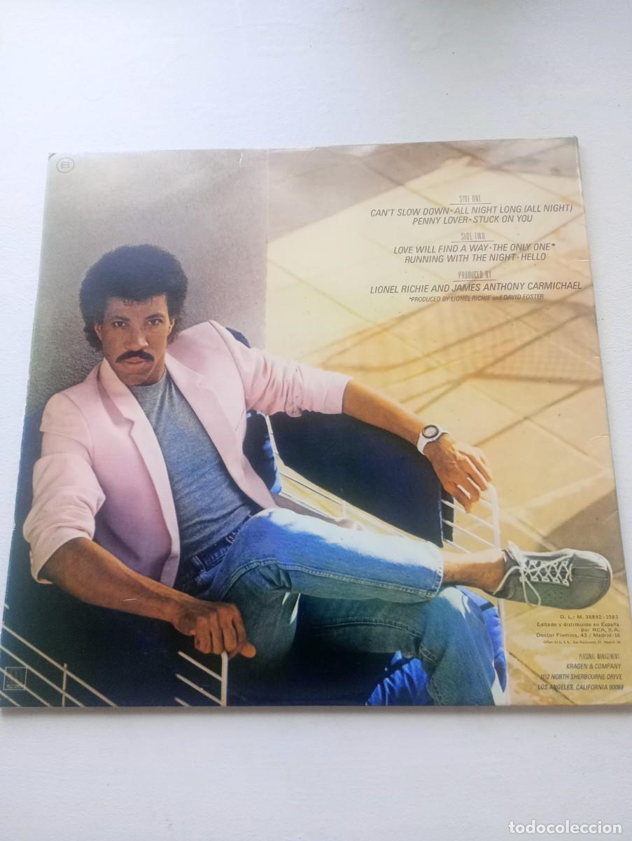 Discos de vinilo: Lionel Ritchie. Cant slow down. LP vinilo. - Foto 2